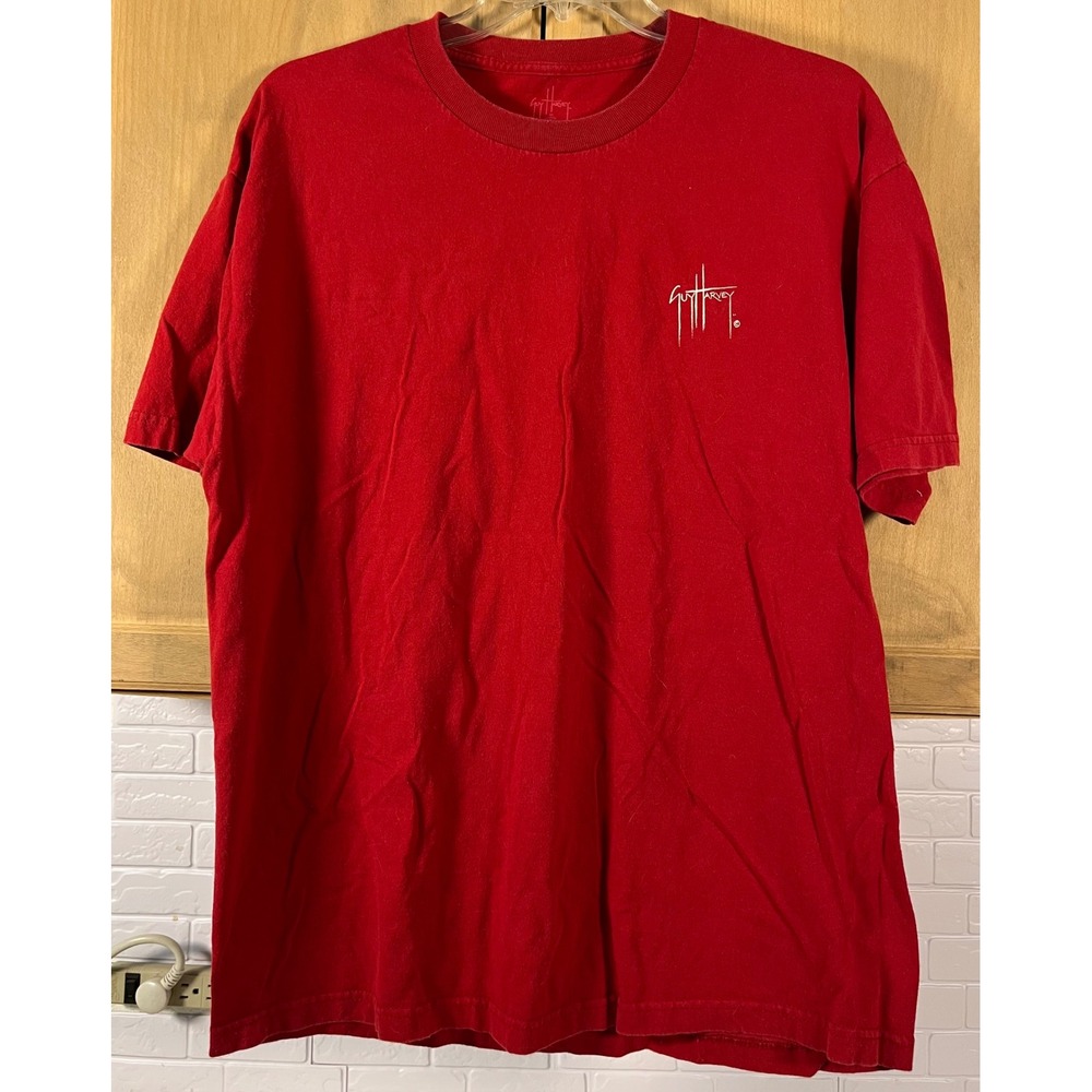 Guy Harvey T-Shirt Mens XL Red Alabama 2011 National Champions Roll Tide Graphic